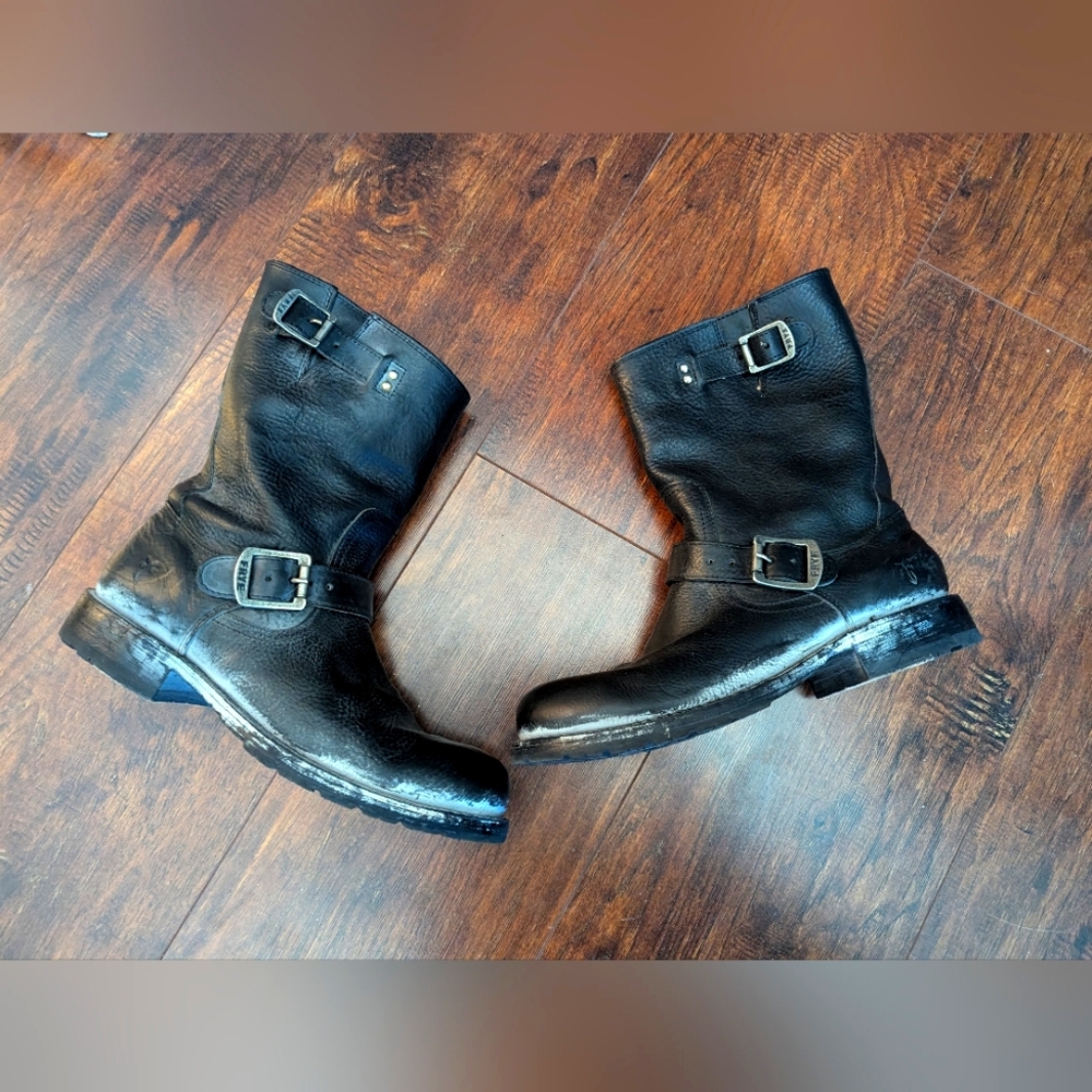 Frye distressed engineer boots